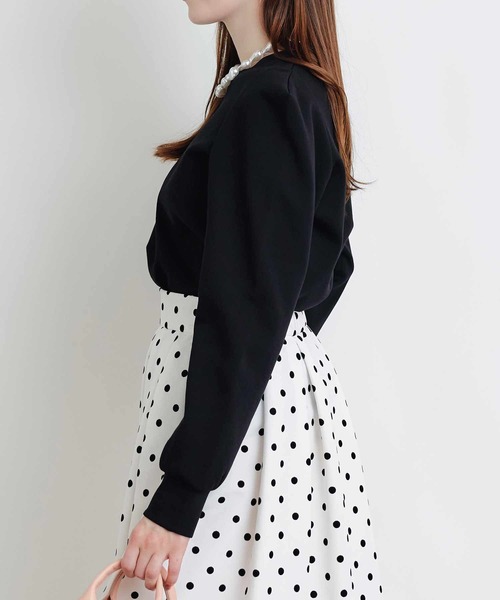 PICCIN PERLA(ピッチンペルラ)の「クリオネカットソー(Tシャツ/カットソー・レディース・オフホワイト/ブラック・M)」の22枚目の写真