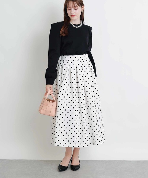 PICCIN PERLA(ピッチンペルラ)の「クリオネカットソー(Tシャツ/カットソー・レディース・オフホワイト/ブラック・M)」の19枚目の写真
