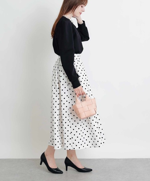PICCIN PERLA(ピッチンペルラ)の「クリオネカットソー(Tシャツ/カットソー・レディース・オフホワイト/ブラック・M)」の18枚目の写真