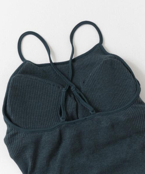 HAKUJI（ハクジ）の「HAKUJI　Wool rib bra camisole（キャミソール・レディース・ネイビー・FREE）」の3枚目の写真