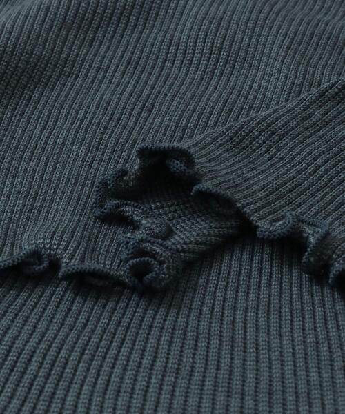 HAKUJI（ハクジ）の「HAKUJI　Wool rib bra camisole（キャミソール・レディース・ネイビー・FREE）」の4枚目の写真