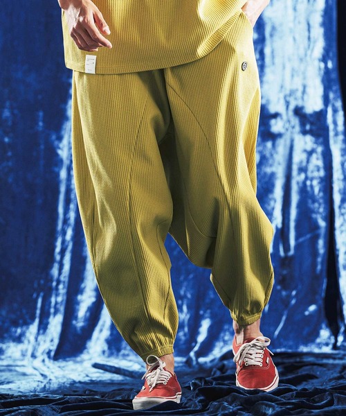 mp14905-Tricot Waffle Wide Balloon Joggers バルーンジョガーパンツ
