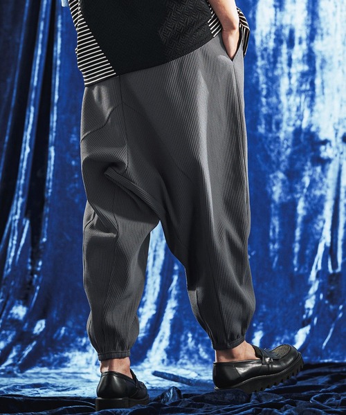 美品 MEER. ラップ バルーンパンツ ジョガーパンツ mp14905-Tricot Waffle Wide Balloon Joggers バルーンジョガーパンツ