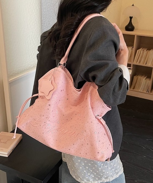 Ritzy（リッツィー）の「星柄2WAYトートバッグ レディース 4色展開（トートバッグ・レディース・ブラック/ピンク/ホワイト/シルバー・FREE）」の8枚目の写真