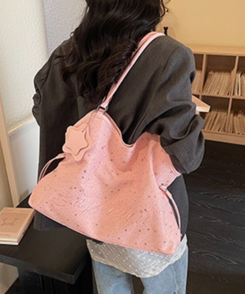 Ritzy（リッツィー）の「星柄2WAYトートバッグ レディース 4色展開（トートバッグ・レディース・ブラック/ピンク/ホワイト/シルバー・FREE）」の9枚目の写真