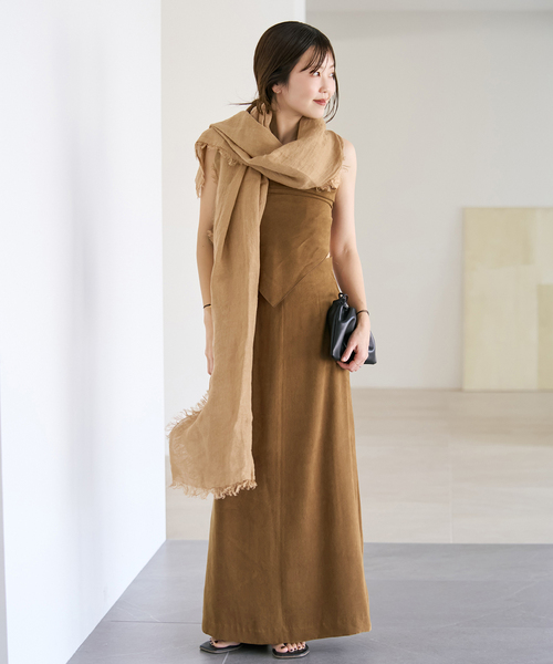 plage（プラージュ）の「suede mini ストール（バンダナ/スカーフ・レディース・キャメル・FREE）」の2枚目の写真