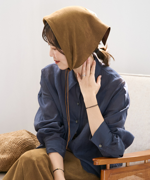 plage（プラージュ）の「suede mini ストール（バンダナ/スカーフ・レディース・キャメル・FREE）」の7枚目の写真