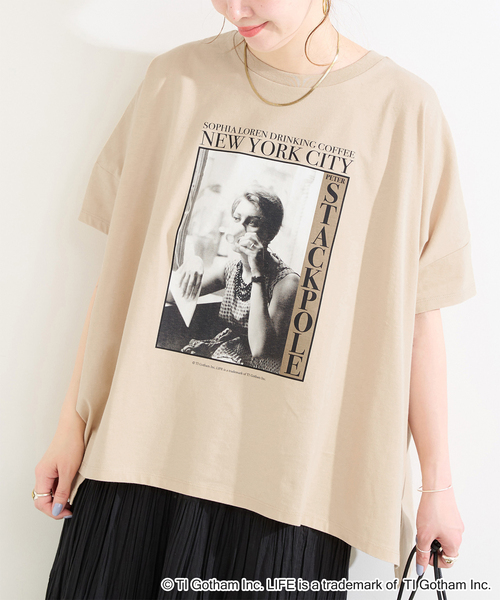 GOOD ROCK SPEED(グッドロックスピード)の「GOOD ROCK SPEED / グッドロックスピード LIFE PICTURE COLLECTION Big Tshirts(Tシャツ/カットソー・レディース・ブラック/ホワイト/ベージュ・FREE)」の3枚目の写真