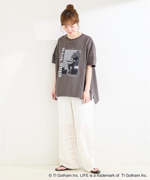 GOOD ROCK SPEED(グッドロックスピード)の「GOOD ROCK SPEED / グッドロックスピード LIFE PICTURE COLLECTION Big Tshirts(Tシャツ/カットソー・レディース・ブラック/ホワイト/ベージュ・FREE)」の4枚目の写真