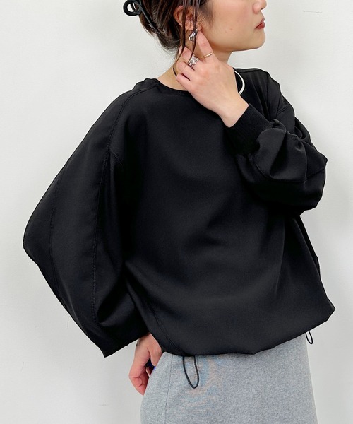 PICCIN（ピッチン）の「ドロストプルオーバー（Tシャツ/カットソー・レディース・オフホワイト/ブラック・M）」の4枚目の写真