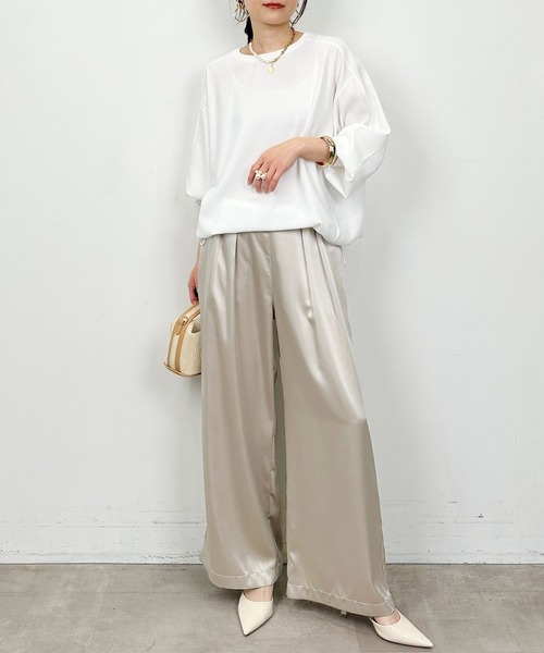 PICCIN（ピッチン）の「ドロストプルオーバー（Tシャツ/カットソー・レディース・オフホワイト/ブラック・M）」の10枚目の写真