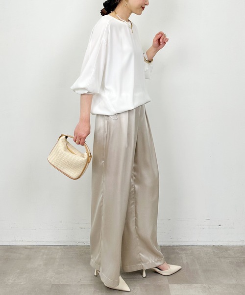 PICCIN（ピッチン）の「ドロストプルオーバー（Tシャツ/カットソー・レディース・オフホワイト/ブラック・M）」の11枚目の写真