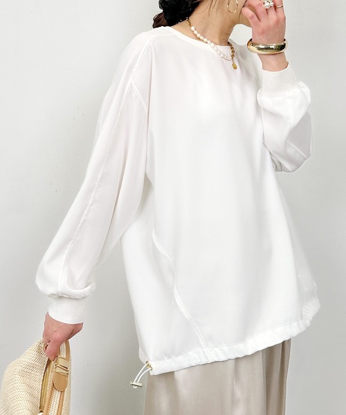 PICCIN（ピッチン）の「ドロストプルオーバー（Tシャツ/カットソー・レディース・オフホワイト/ブラック・M）」の14枚目の写真