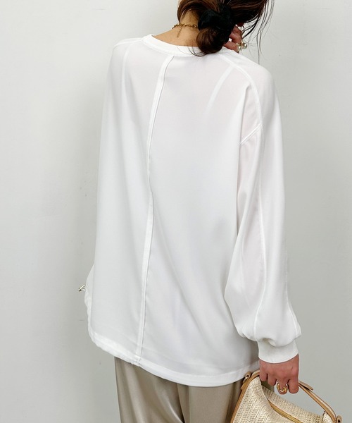 PICCIN（ピッチン）の「ドロストプルオーバー（Tシャツ/カットソー・レディース・オフホワイト/ブラック・M）」の15枚目の写真