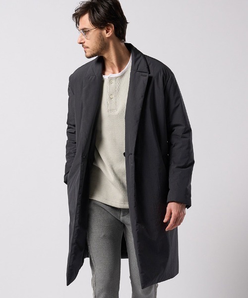 wjk（ダヴルジェイケイ）の「mj11531- double breasted solid coat ダブルブレストコート(1881 ny59j)（その他アウター・メンズ・スミクロ/グレー・S/M/L/XL）」の2枚目の写真