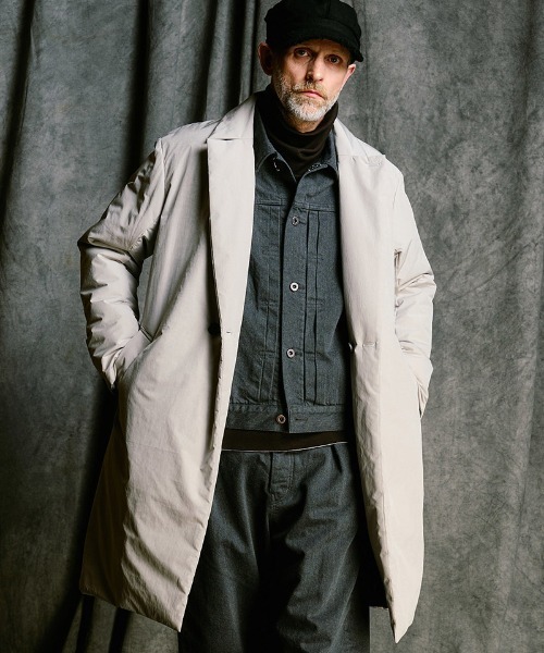 wjk（ダヴルジェイケイ）の「mj11531- double breasted solid coat ダブルブレストコート(1881 ny59j)（その他アウター・メンズ・スミクロ/グレー・S/M/L/XL）」の3枚目の写真