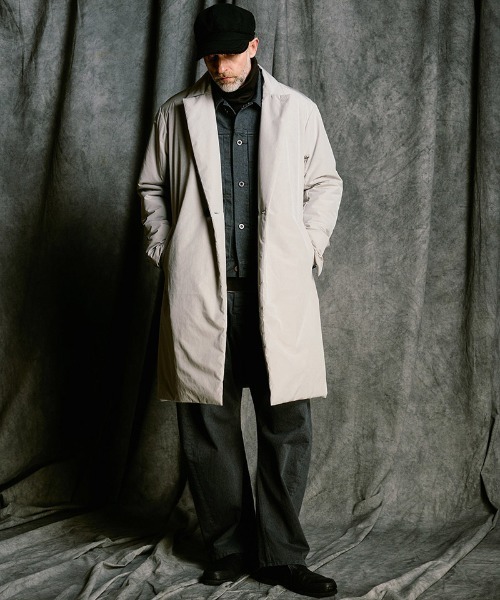 wjk（ダヴルジェイケイ）の「mj11531- double breasted solid coat ダブルブレストコート(1881 ny59j)（その他アウター・メンズ・スミクロ/グレー・S/M/L/XL）」の6枚目の写真