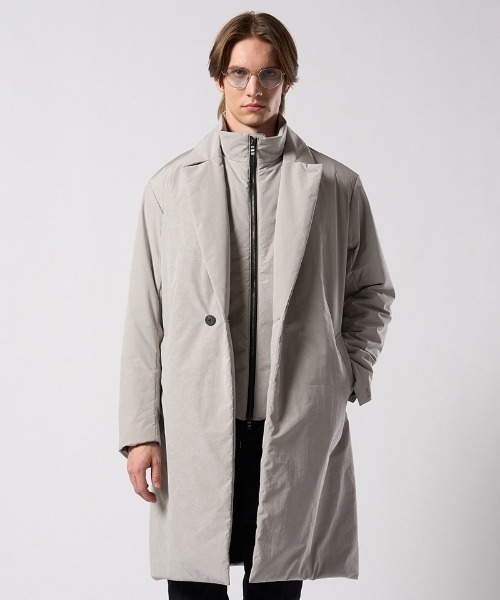 wjk（ダヴルジェイケイ）の「mj11531- double breasted solid coat ダブルブレストコート(1881 ny59j)（その他アウター・メンズ・スミクロ/グレー・S/M/L/XL）」の14枚目の写真