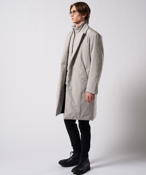 wjk（ダヴルジェイケイ）の「mj11531- double breasted solid coat ダブルブレストコート(1881 ny59j)（その他アウター・メンズ・スミクロ/グレー・S/M/L/XL）」の18枚目の写真