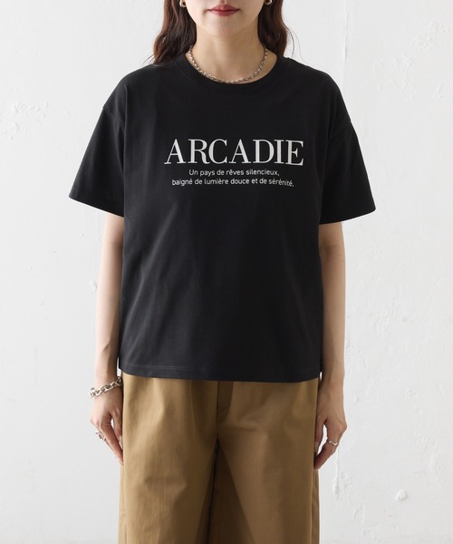 COLONY 2139（コロニートゥーワンスリーナイン）の「ARCADIE ロゴTシャツ（Tシャツ/カットソー・レディース・ネイビー/ライトグレー/ホワイト/ブラック・FREE）」の19枚目の写真