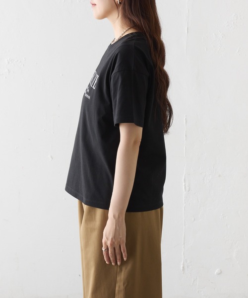 COLONY 2139（コロニートゥーワンスリーナイン）の「ARCADIE ロゴTシャツ（Tシャツ/カットソー・レディース・ネイビー/ライトグレー/ホワイト/ブラック・FREE）」の20枚目の写真