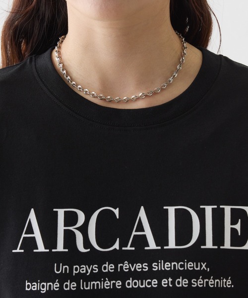 COLONY 2139（コロニートゥーワンスリーナイン）の「ARCADIE ロゴTシャツ（Tシャツ/カットソー・レディース・ネイビー/ライトグレー/ホワイト/ブラック・FREE）」の22枚目の写真