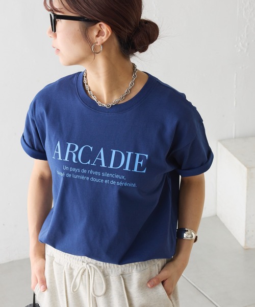 COLONY 2139（コロニートゥーワンスリーナイン）の「ARCADIE ロゴTシャツ（Tシャツ/カットソー・レディース・ネイビー/ライトグレー/ホワイト/ブラック・FREE）」の15枚目の写真