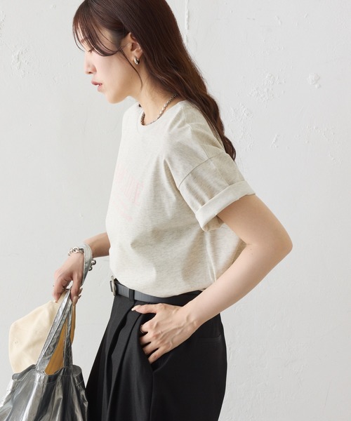 COLONY 2139（コロニートゥーワンスリーナイン）の「ARCADIE ロゴTシャツ（Tシャツ/カットソー・レディース・ネイビー/ライトグレー/ホワイト/ブラック・FREE）」の10枚目の写真