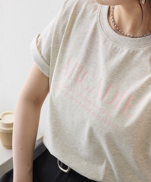 COLONY 2139（コロニートゥーワンスリーナイン）の「ARCADIE ロゴTシャツ（Tシャツ/カットソー・レディース・ネイビー/ライトグレー/ホワイト/ブラック・FREE）」の12枚目の写真