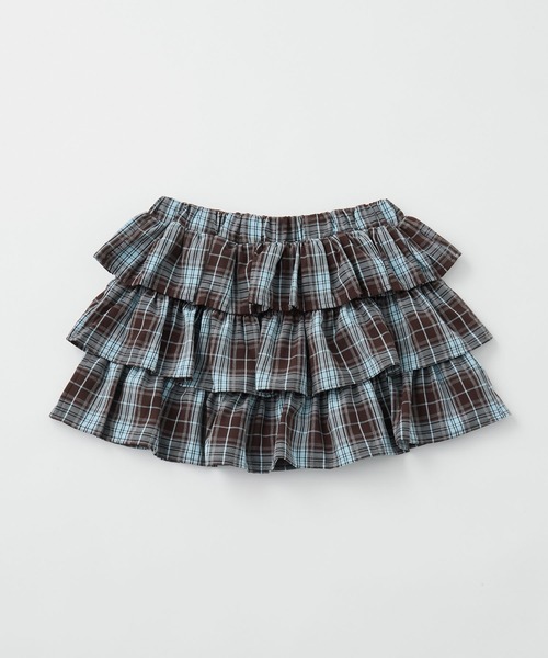 rumnel:(ルムネル)の「【セットアップ可能】チェックティアードミニスカート / Check Tiered Mini Skirt(スカート・レディース・ブラック/ブラウン・FREE)」の22枚目の写真