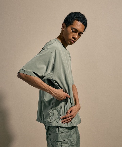 NUMERALS（ヌメラルズ）の「[NUMERALS]PANEL CREW NECK T-SHIRT（Tシャツ/カットソー・メンズ・カーキ/ブラック・LARGE/MEDIUM）」の15枚目の写真