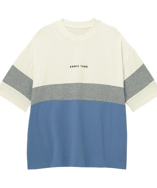 Belle Maison（ベルメゾン）の「切替え半袖Ｔシャツ（Tシャツ/カットソー・キッズ・ブラック/杢グレー/オフホワイト・140/150/160/170）」の2枚目の写真