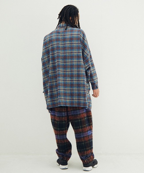 STOF（ストフ）の「Half flannel check big shirt（シャツ/ブラウス・メンズ・ブルー/グレー・M/S）」の5枚目の写真