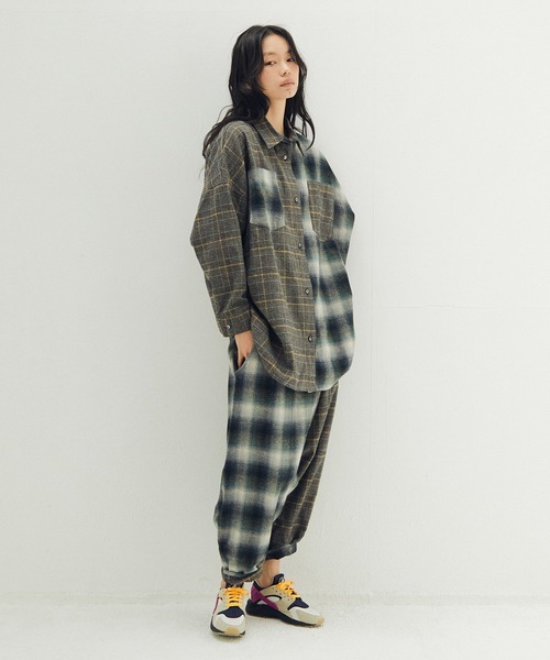STOF（ストフ）の「Half flannel check big shirt（シャツ/ブラウス・メンズ・ブルー/グレー・M/S）」の7枚目の写真