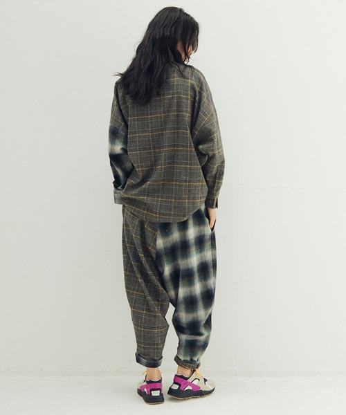 STOF（ストフ）の「Half flannel check big shirt（シャツ/ブラウス・メンズ・ブルー/グレー・M/S）」の9枚目の写真