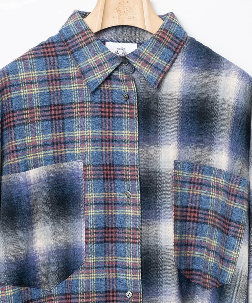STOF（ストフ）の「Half flannel check big shirt（シャツ/ブラウス・メンズ・ブルー/グレー・M/S）」の12枚目の写真