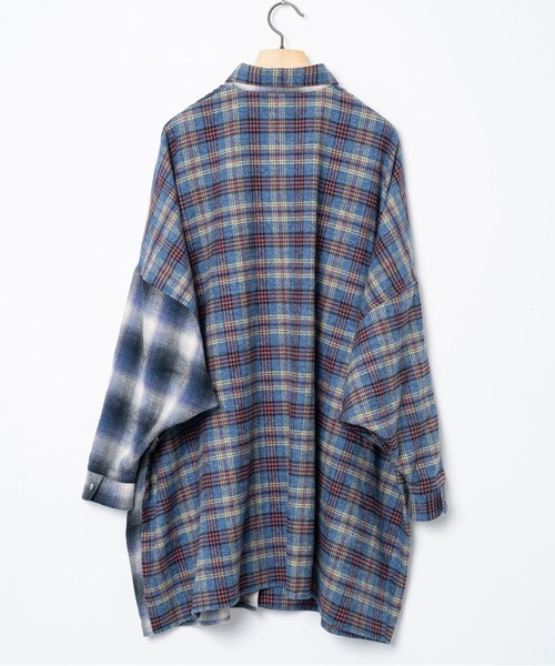 STOF（ストフ）の「Half flannel check big shirt（シャツ/ブラウス・メンズ・ブルー/グレー・M/S）」の11枚目の写真