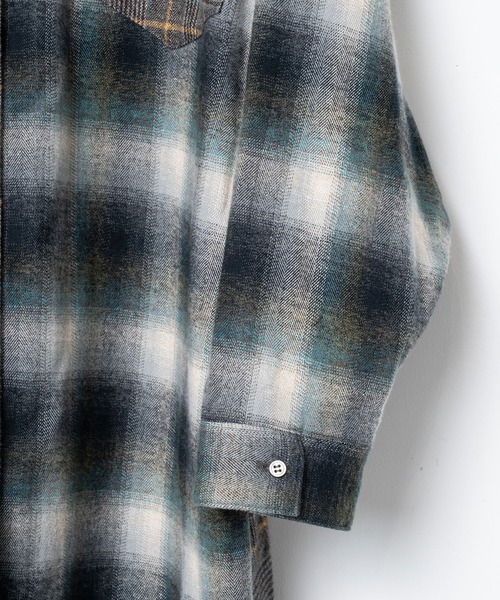 STOF（ストフ）の「Half flannel check big shirt（シャツ/ブラウス・メンズ・ブルー/グレー・M/S）」の17枚目の写真