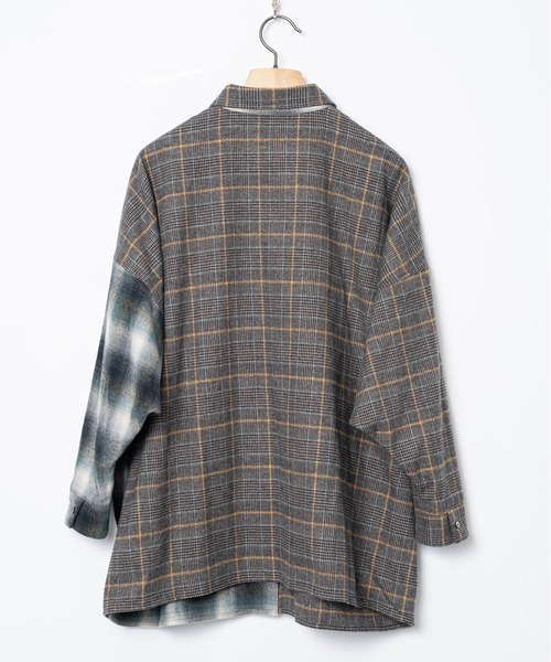 STOF（ストフ）の「Half flannel check big shirt（シャツ/ブラウス・メンズ・ブルー/グレー・M/S）」の15枚目の写真