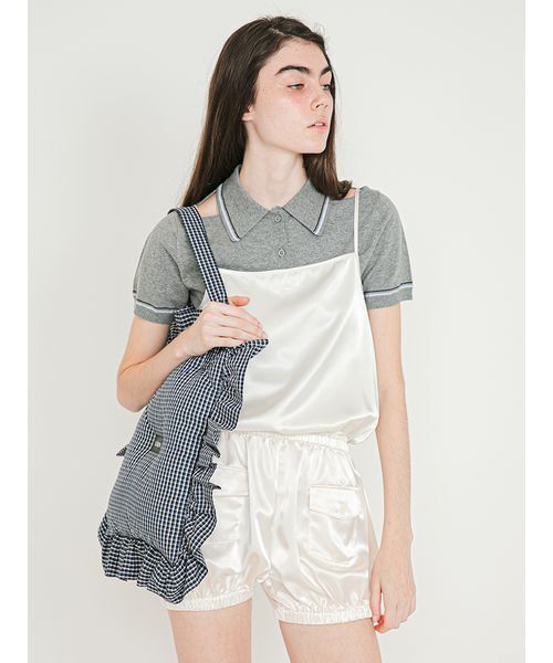 SORIN(ソリン )の「Pillow Tote Bag/ピロー トートバッグ(トートバッグ・レディース・チェック/サックスブルー/ブラック/ホワイト/ピンク・F)」の9枚目の写真