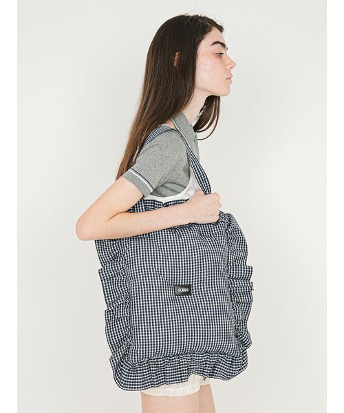 SORIN(ソリン )の「Pillow Tote Bag/ピロー トートバッグ(トートバッグ・レディース・チェック/サックスブルー/ブラック/ホワイト/ピンク・F)」の10枚目の写真