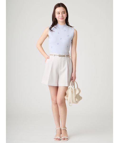 CELFORD(セルフォード)の「【洗える】【クイックドライ】ベルト付きカラミショートパンツ(その他パンツ・レディース・ブラック/オフホワイト・36/38)」の22枚目の写真