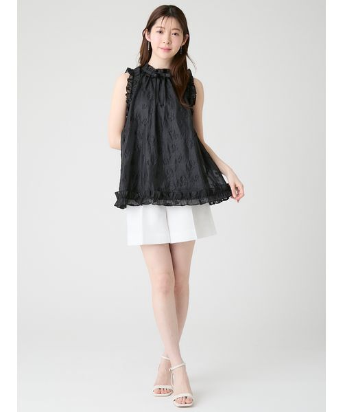 CELFORD（セルフォード）の「【洗える】【クイックドライ】ベルト付きカラミショートパンツ（その他パンツ・レディース・ブラック/オフホワイト・36/38）」の16枚目の写真
