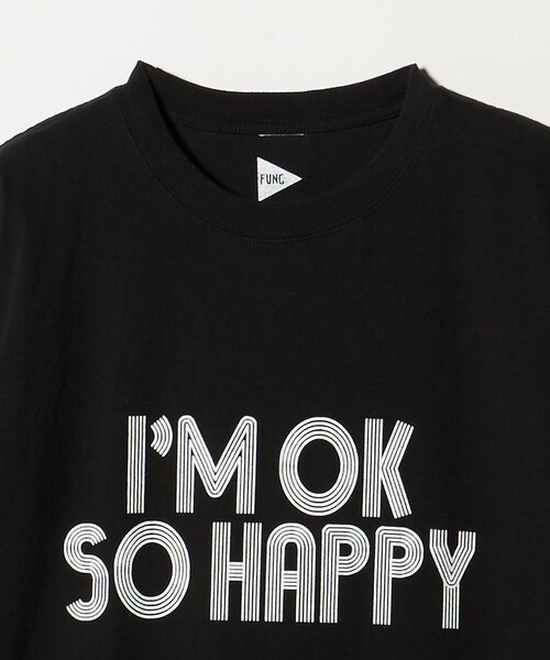 FUNG(ファング)の「<FUNG>IM OK SO HAPPY Tシャツ(Tシャツ/カットソー・メンズ・ブラック/ホワイト・S/M)」の4枚目の写真