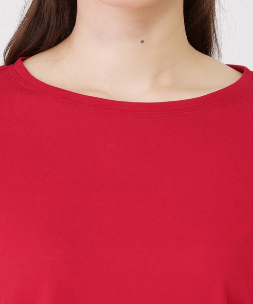COUP DE CHANCE(クードシャンス)の「【手洗い可/日本製】異素材ドッキングのプルオーバー(Tシャツ/カットソー・レディース・ホワイト/ブルー系その他/ピンク系その他/ブラック・36/34/40/38)」の8枚目の写真