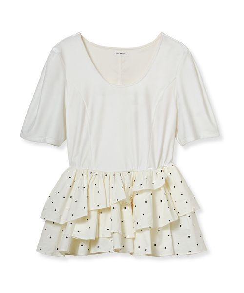 LILY BROWN(リリーブラウン)の「ベロアペプラムフリルトップス(Tシャツ/カットソー・レディース・ブラック/ピンク/ホワイト・F)」の13枚目の写真