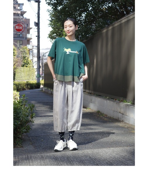 SUPER HAKKA(スーパーハッカ)の「麻レーヨンダブルカバーポプリンワッシャー パラシュートパンツ(その他パンツ・レディース・グレー/ネイビー・M/S)」の5枚目の写真