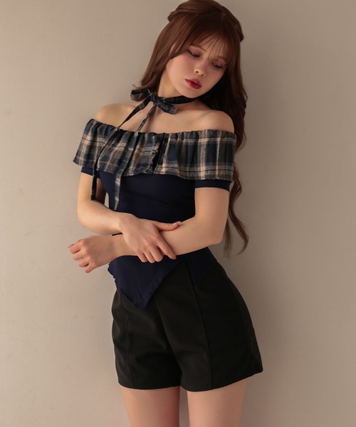 M DOLLY(エムドリー)の「V cut elina short pants/Vカットエリナショートパンツ(その他パンツ・レディース・ブラック/ベージュ・XS/M/S)」の9枚目の写真