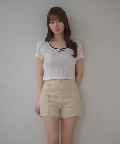 M DOLLY(エムドリー)の「V cut elina short pants/Vカットエリナショートパンツ(その他パンツ・レディース・ブラック/ベージュ・XS/M/S)」の17枚目の写真