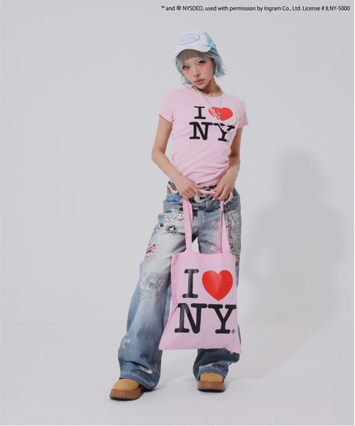 SPINNS(スピンズ)の「【I LOVE NY/アイラブニューヨーク】トートバック(トートバッグ・レディース・ブラック/ピンク/イエロー・ONESIZE)」の3枚目の写真